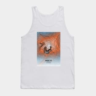 Mount K2 Topographic Map Tank Top